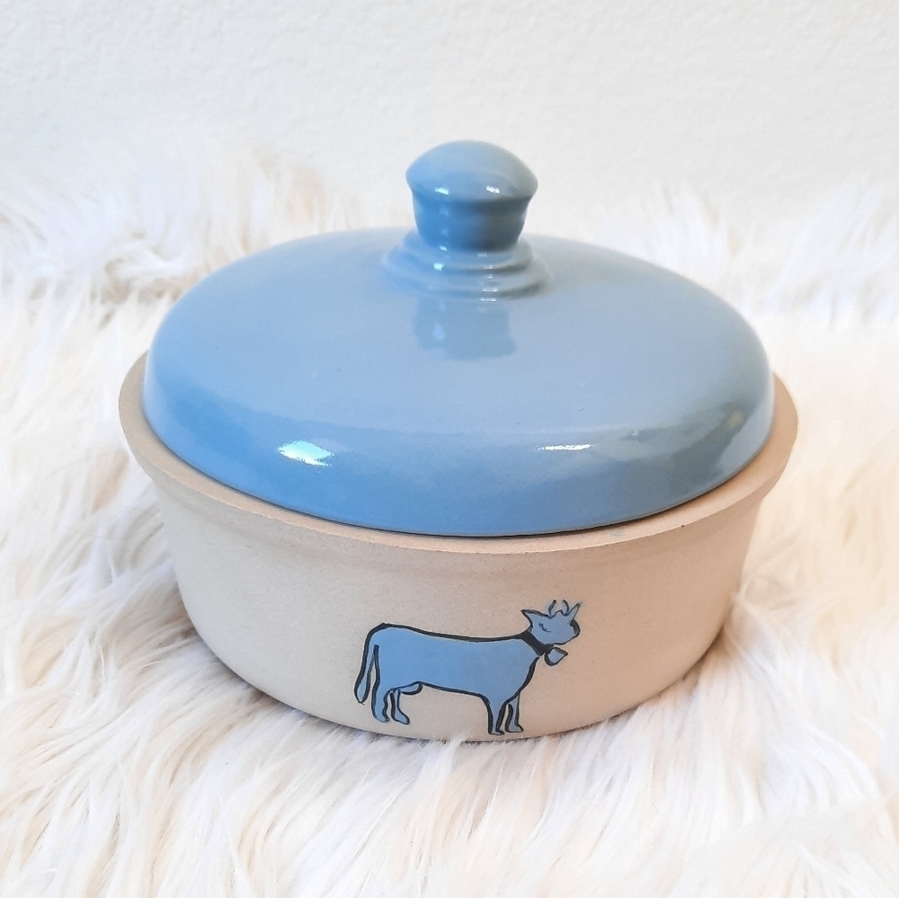 Vintage Farmhouse Cow Decorative Casserole Serving Dish